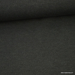Tissu Jersey milano uni coloris gris foncé - Oeko tex