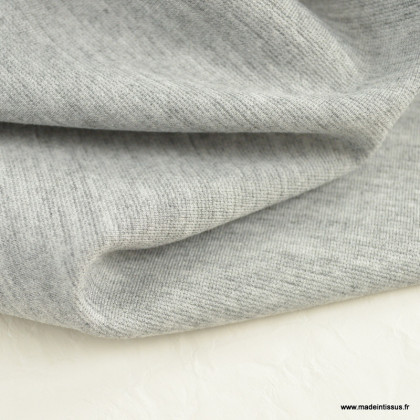 Tissu Jersey milano uni coloris gris