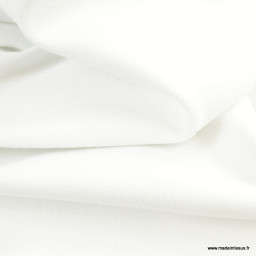 Tissu Jersey milano uni coloris blanc