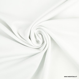 Tissu Jersey milano uni coloris blanc