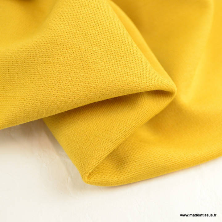 Tissu Jersey milano uni coloris jaune