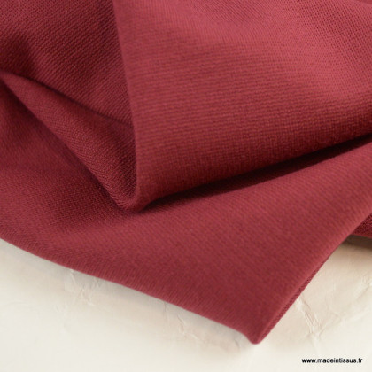 Tissu Jersey milano uni coloris rouge Hermès