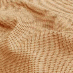 Tissu jersey nid d'abeille Camel - oeko tex