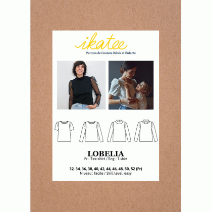 Patron Tee-shirt Lobelia by Ikatee pour femme du 32 au 52