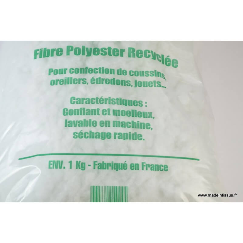Ouate de rembourrage - Fibre de polyester siliconé 1kg pour