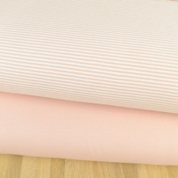 Tissu jersey rose clair - Oeko tex