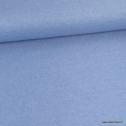 Tissu maille tricot coloris Bleu Denim