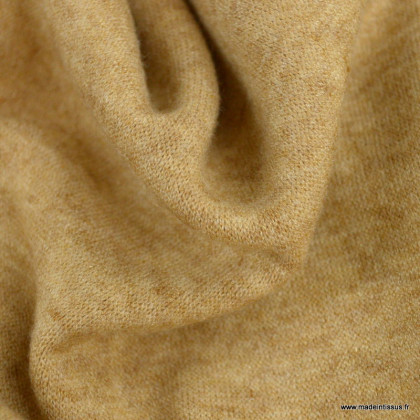 Tissu maille tricot coloris Camel