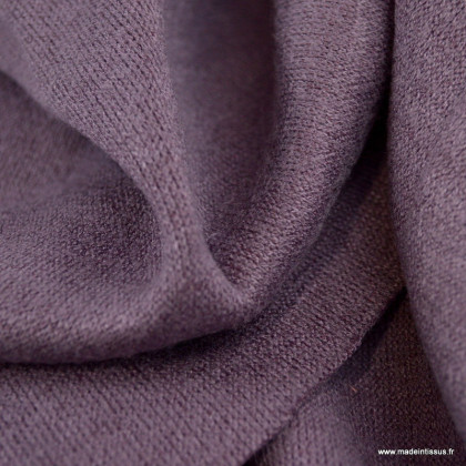 Tissu maille tricot coloris Violet