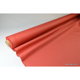 Tissu gabardine imperméable polyester coton tomette x50cm