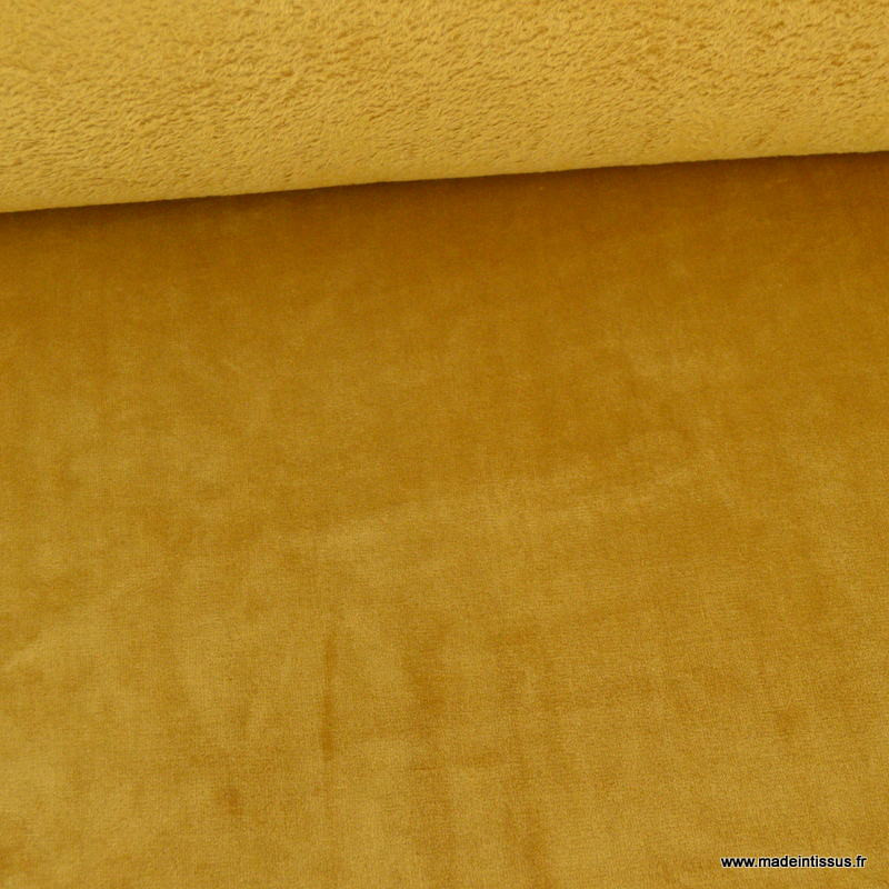 Tissu Teddy Bouclette Oeko-Tex® - 280g/m², Largeur 160cm | Vendu Au Mètre, 6 Coloris Dont Cognac | Pour Plaids, Doublures, Doudous