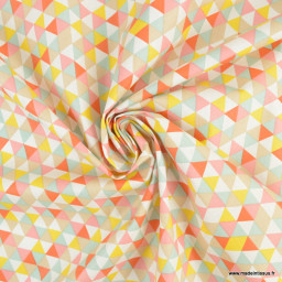 Tissu coton Enduit Trimix motif graphique Tutti frutti -  Oeko tex
