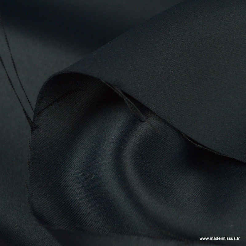 Tissu isolant et occultant thermique phonique noir - made in tissus
