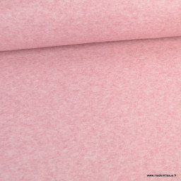 Tissu maille tricot coloris rose chiné