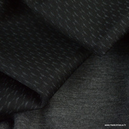 Tissu Jersey milano lourd motif demi-lune fond noir