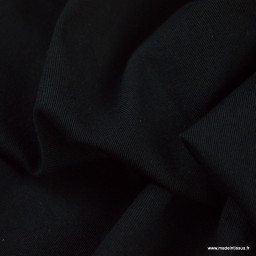 Tissu sergé stretch type chino coloris noir - oeko tex