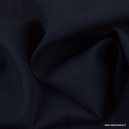 Tissu sergé stretch type chino coloris bleu marine - oeko tex