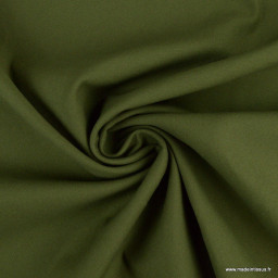 Tissu sergé stretch type chino coloris kaki - oeko tex