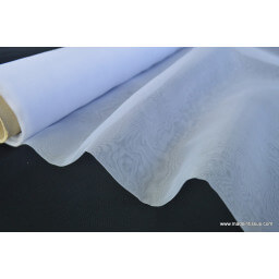 Organza polyester blanc robe de mariée