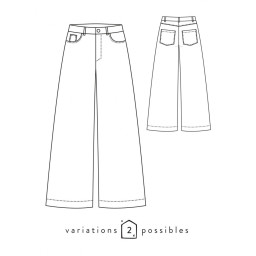 Patron pantalon large California déclinable en short - Atelier Scämmit
