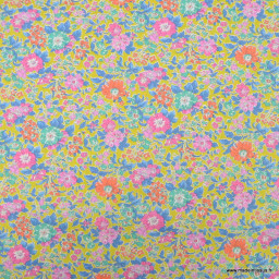 Tissu Liberty Tana Lawn Clare Rich jaune - oeko tex