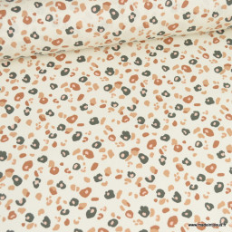 Tissu coton Enduit Felyna motifs léopard