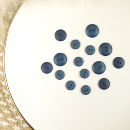Bouton mat polyester Bleu marine