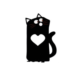 Anneau de dentition silicone - Chat - Noir
