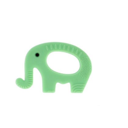 Anneau de dentition silicone - éléphant - Vert