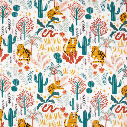Tissu popeline Africa animaux de la Jungle- Katia Fabrics