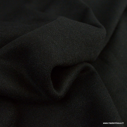 Tissu maille tricot coloris noir