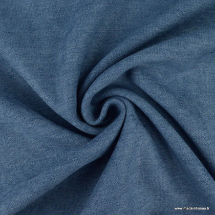 Tissu isolant thermique occultant Alaska coloris Bleu Denim