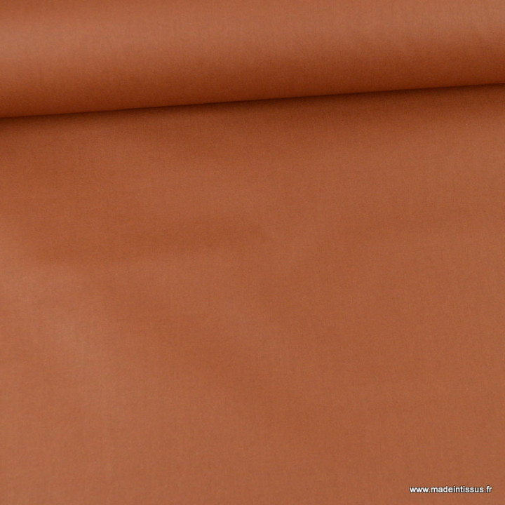 Tissu coton Enduit uni Toffee -  Oeko tex