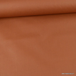 Tissu coton Enduit uni Toffee -  Oeko tex