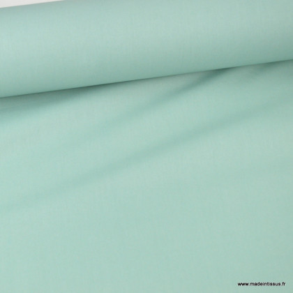 Tissu coton Enduit uni Vert aventurine -  Oeko tex