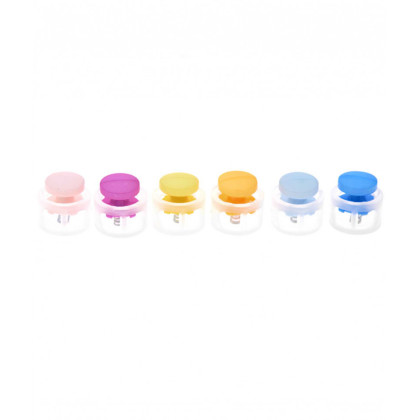 6 fermoirs à ressort (bloqueur - arrêt cordon) - coloris pastel - itoshii