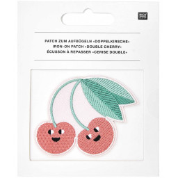 Ecusson thermocollant Cerise double - Rico Design