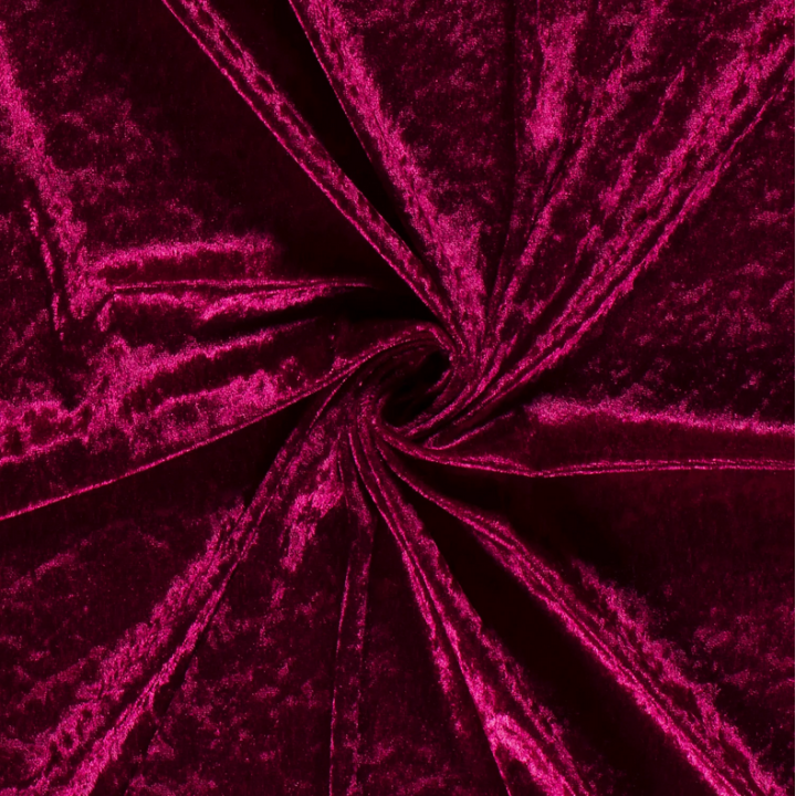 Tissu panne de velours coloris Bordeaux