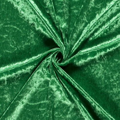 Tissu panne de velours coloris vert herbe