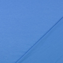 Tissu Jersey de Viscose uni coloris bleu denim - oeko tex