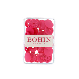 Bouton pression plastique sans pince Bohin 13mm - Rose fuchsia