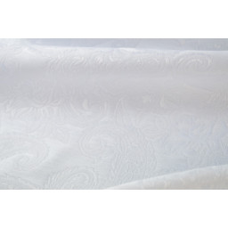 Jacquard dessin cachemire blanc x50cm
