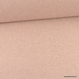 Tissu bouclette d'ameublement Beira rose poudré