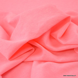 Tissu jersey rose fluo - oeko tex