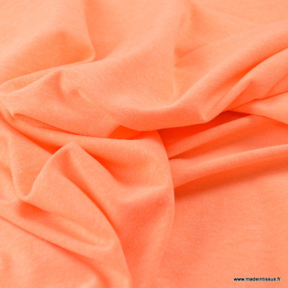 Tissu jersey orange fluo - oeko tex