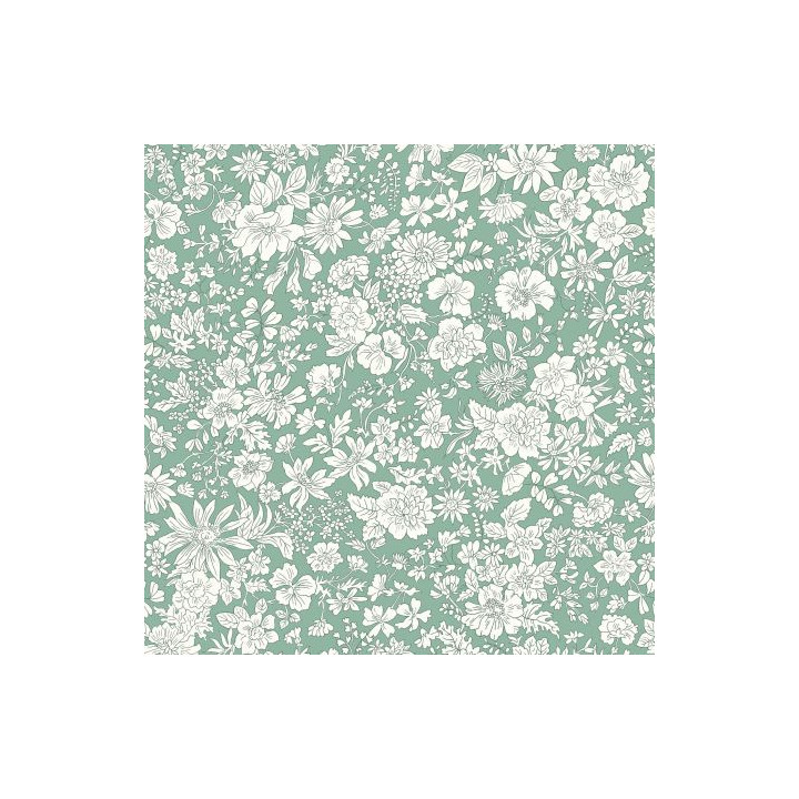 Tissu Liberty Fabrics - collection Emily Belle - vert olive - oeko tex