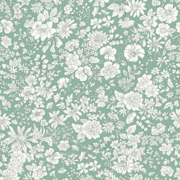 Tissu Liberty Fabrics - collection Emily Belle - vert olive - oeko tex