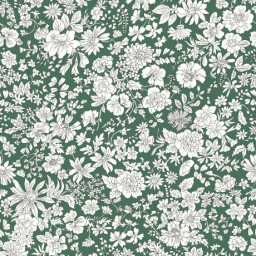 Tissu Liberty Fabrics - collection Emily Belle - bouteille Everg - oeko tex