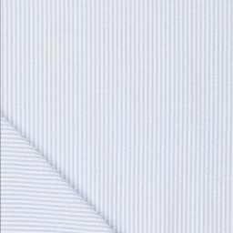 Tissu seersucker à rayures bleu ciel et blanc - oeko tex