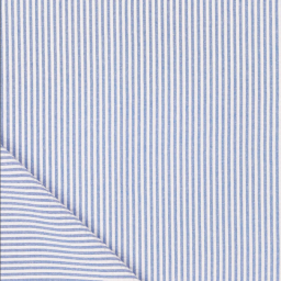 Tissu seersucker à rayures bleu marine et blanc - oeko tex